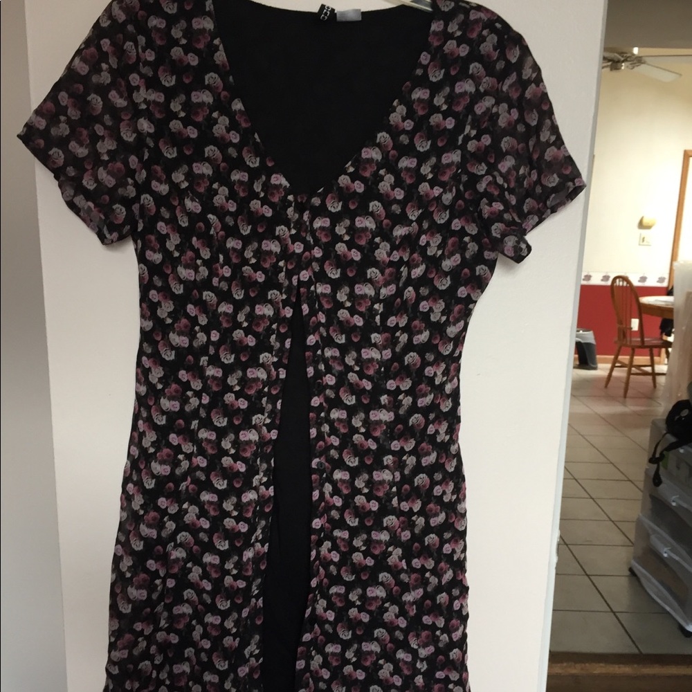 Floral button down dress